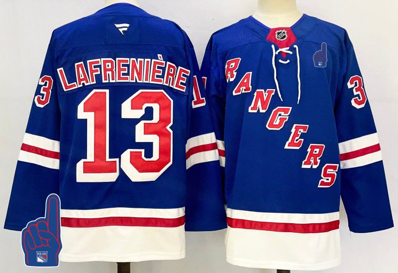 Men New York Rangers #13 Lafreniere Blue Fanatics 2025 NHL Jersey style 5->new york rangers->NHL Jersey